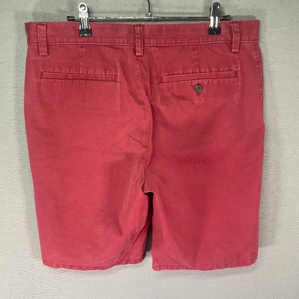 Banana Republic Aiden Shorts Mens 32‎ Red Japanese Maple Chino Casual